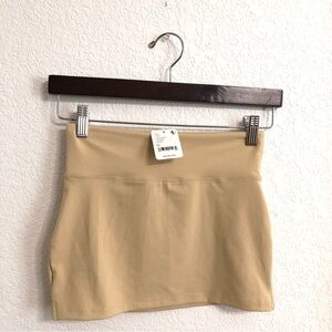 Free People Beige Mini Skirt